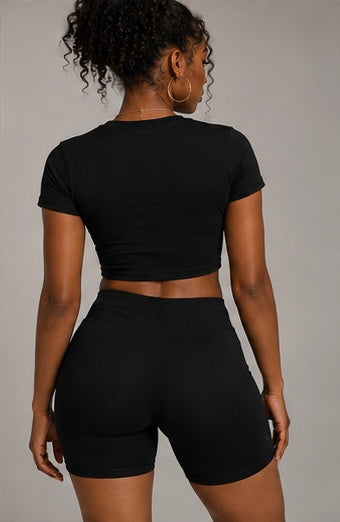 Hustle & Hear Biker Shorts (Black)