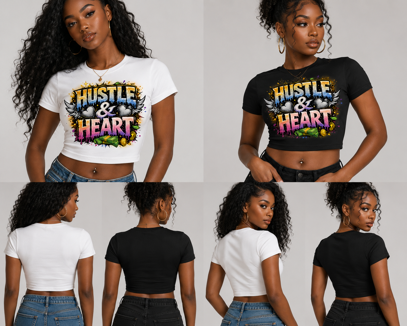 Hustle & Heart Women’s crop top